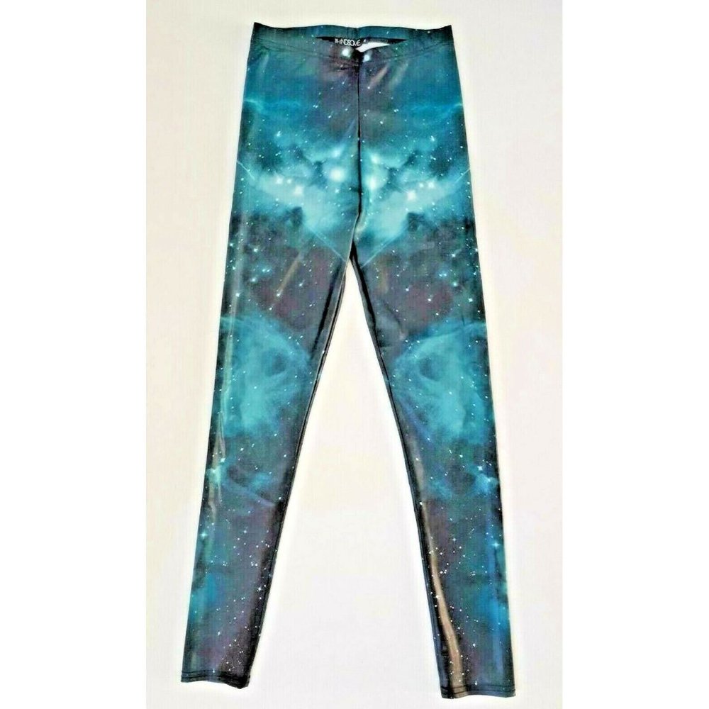 We Are Handsome Women's Space Print Leggings Dark Green ( M )